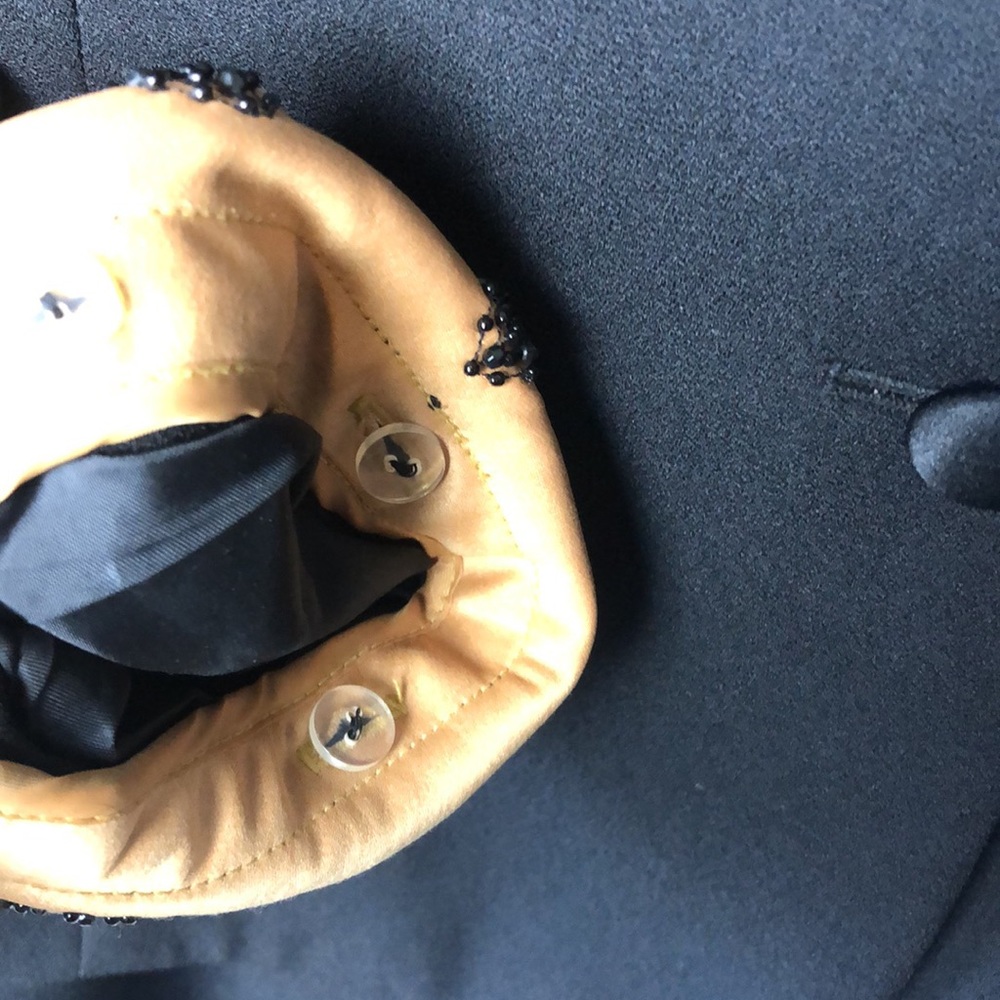 Morgan Miller Vintage Beaded Black Gold Skirt Suit - Picture 7 of 15